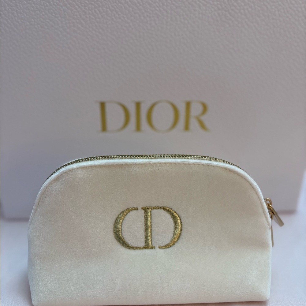Dior Ivory and Gold Cosmetic Case